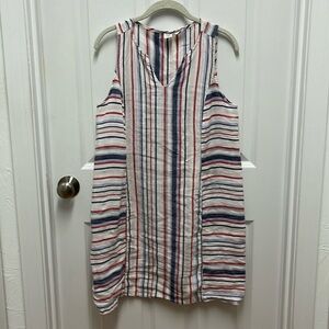 Artisan NY‎ 100% Linen Striped Shift Dress - Small